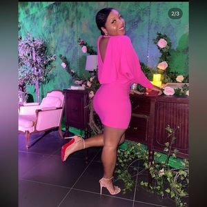 Draped backless dress